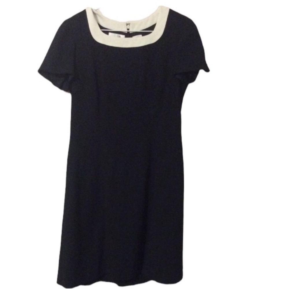 LIZ CLAIBORNE PETITE Vintage And Timeless CLASSIC Black And White DRESS Size 8